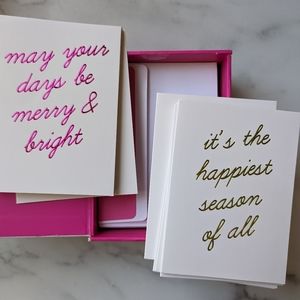 Set of 12 Holiday cards, very shimmery